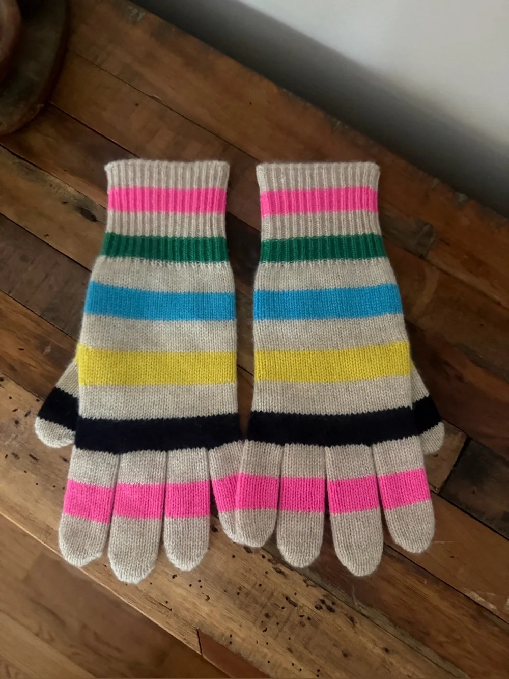 Boden Cashmere Beanie Hat and Glove Set